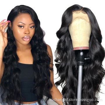 Factory Price Swiss 13X6 Hd Lace Frontal Wig Pre Plucked Brazilian Hair Wig For Black Women 100% Human Hair Wig Lace Front